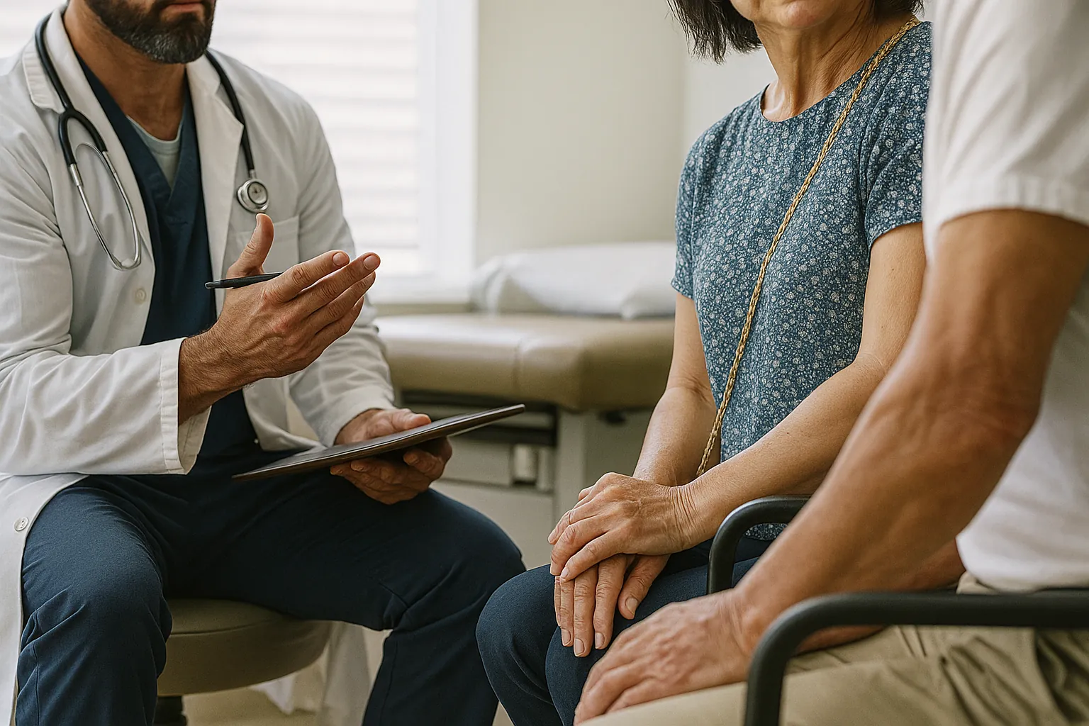 Doctor consultation showing compassionate care